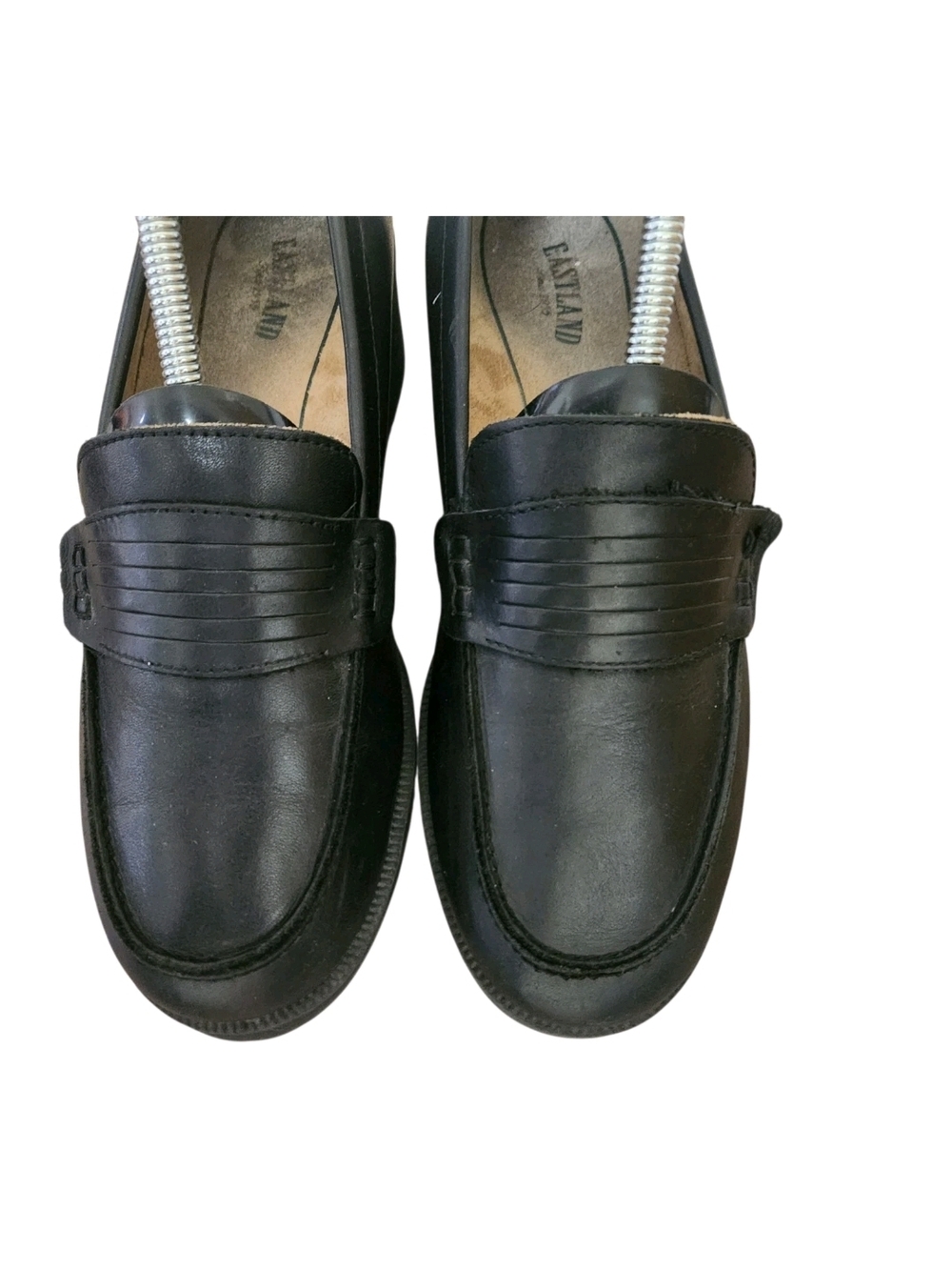 Eastland Y2K Newbury Black Leather Loafers 9 Chunky Heel 3934-01 Dark Academia - Picture 13 of 16